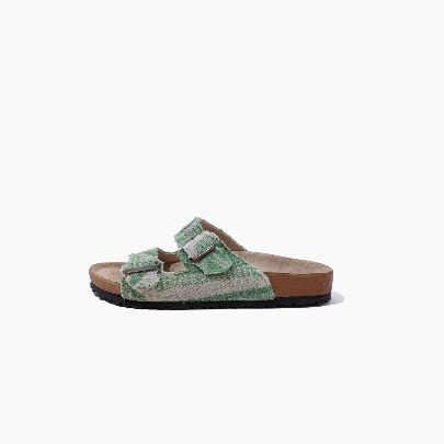 Picture of Simple open green white sandal