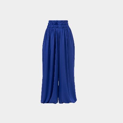 Picture of Bad Saba blue silk women's pants