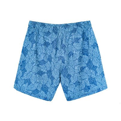 Picture of Men's shorts with blue leaves