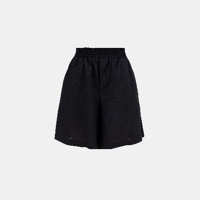 Picture of Zima black linen women's shorts