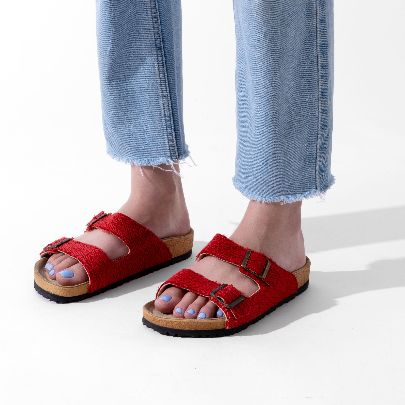 Picture of Simple open red sandal