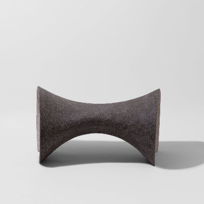 Picture of Sculptural Charcoal-Grey Hollow Bench