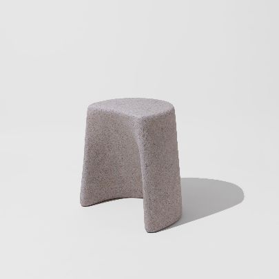 Picture of Sculptural Khaki Bar Stool