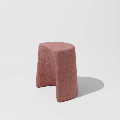 Picture of Sculptural Peach Bar Stool