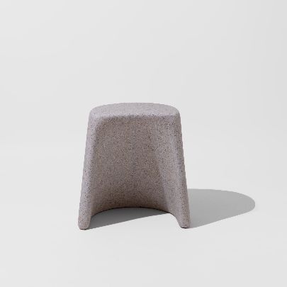 Picture of Sculptural Khaki Bar Stool