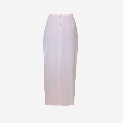 Picture of Knotted pink linen skirt