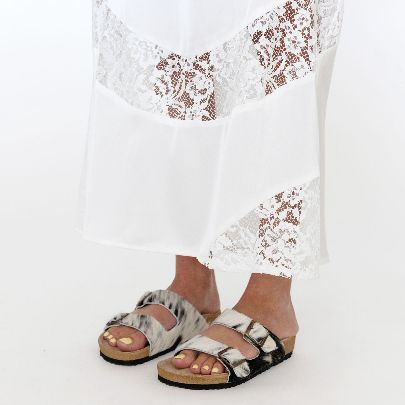 Picture of Lace White Silk Skirt