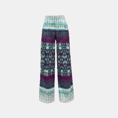 Picture of Women's purple green jacquard pants