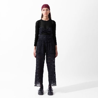 Picture of Black Crochet Women's Pants