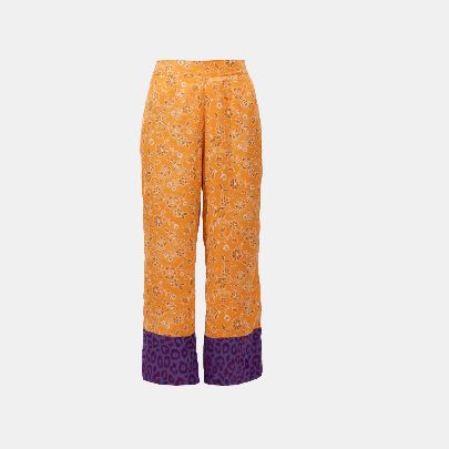 Picture of Women's Satin Orange Purple Pants