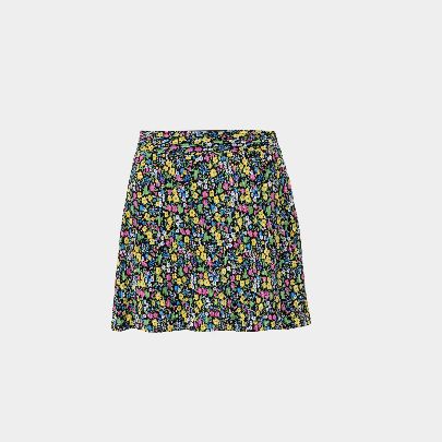 Picture of Floral pleated women's short skirt