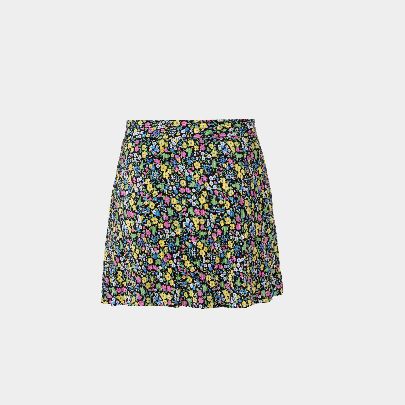 Picture of Floral pleated women's short skirt