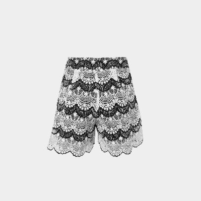 Picture of Women's Black White Lace Shorts