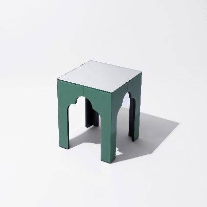 Picture of Moroccan green Mirror Table