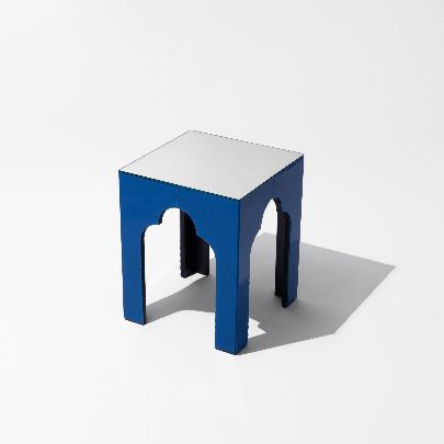 Picture of Cobalt Morocco Mirror Side Table