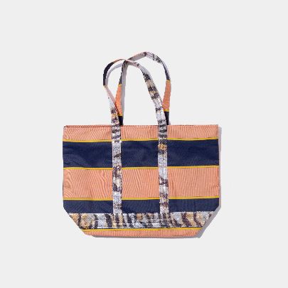 Picture of Blueberry Bag Striped Pink Navy Blue