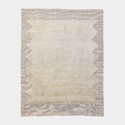 Picture of White and light gray wool rug