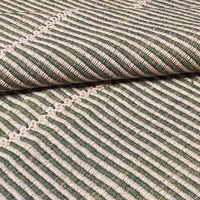 Picture of Green and white wool rug