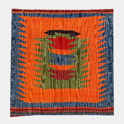 Picture of Dark blue orange kilim  