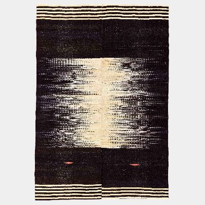 Picture of Golbehi black white wool kilim