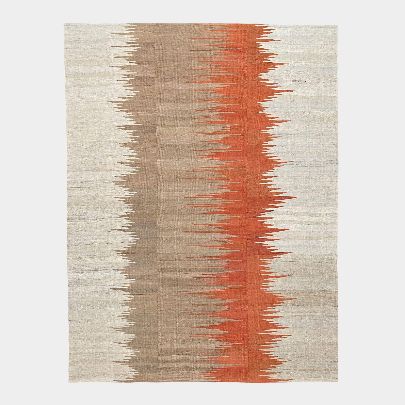 Picture of Camel White Wool Kilim Orange Noise  