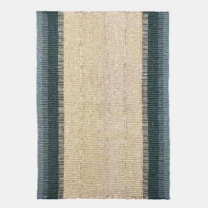 Picture of White Wool Kilim Blue Green