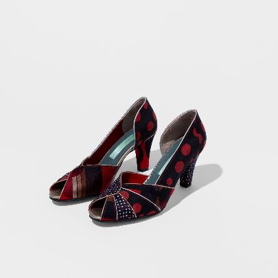 Picture of Croatian women's shoes black and red