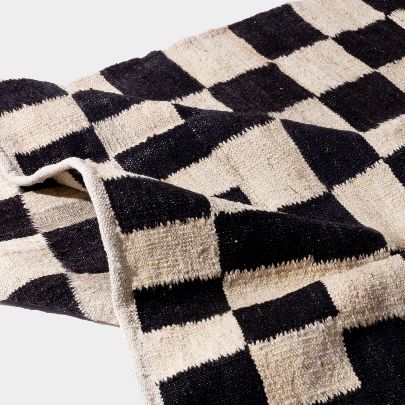 Picture of Black white wool chekerd