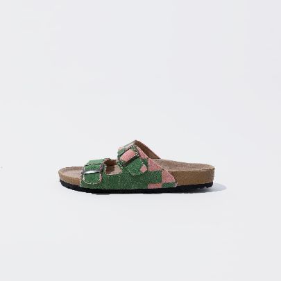 Picture of Simple open pink green sandal