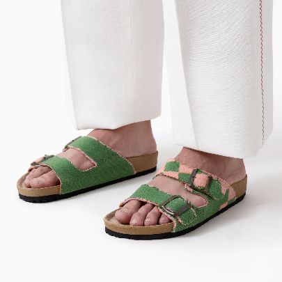 Picture of Simple open pink green sandal