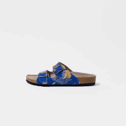 Picture of Simple open blue orange sandal