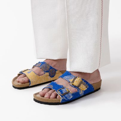 Picture of Simple open blue orange sandal