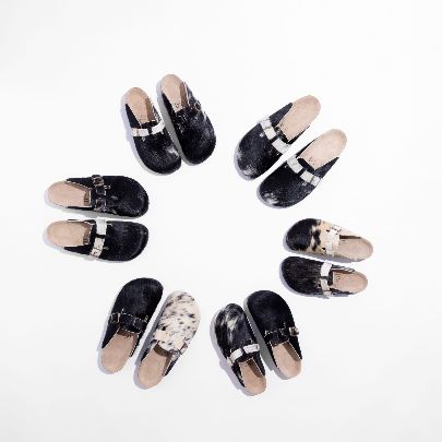 Picture of Simple Black Cow sandal