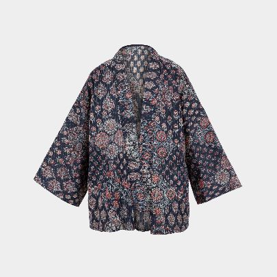 Picture of Women's Kimono Linen Spotted Leopard