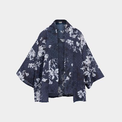 Picture of Women's Kimono Linen Spotted Leopard