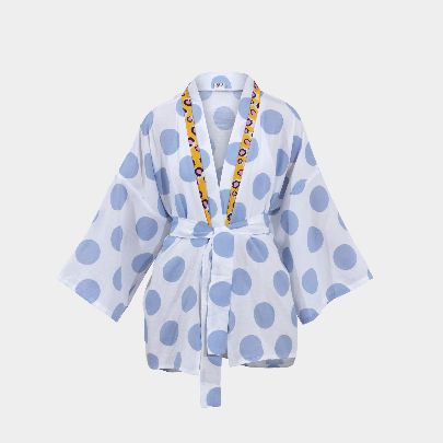 Picture of Women's Kimono Linen Spotted Leopard