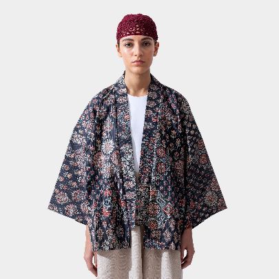 Picture of Women's Kimono Linen Spotted Leopard