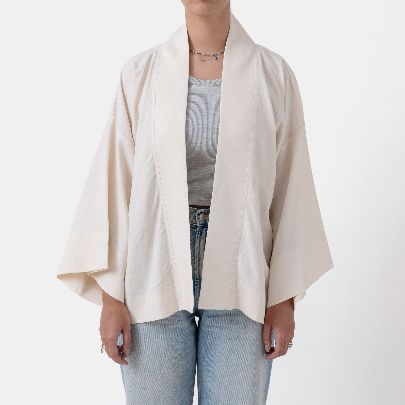 Picture of Women's Milk linen mini kimono