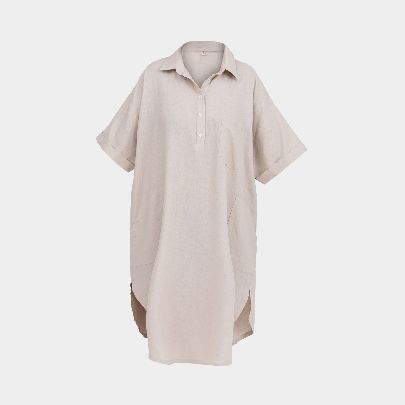 Picture of cream linen women's Shirt