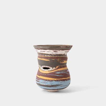 Picture of colorful deformed ceramic vase