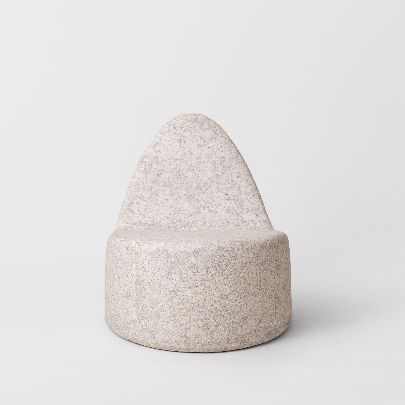 Picture of Sculptural cream Cone Chair