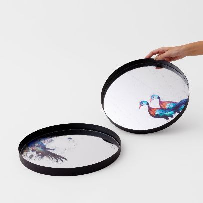 Picture of Peacock Lover's Mirror Tray