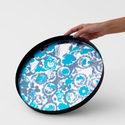 Picture of Blue Petal Mirror Tray