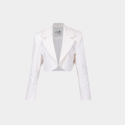 Picture of White Short Linen Jacket