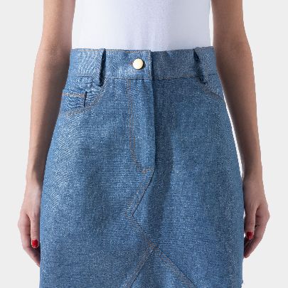 Picture of Women's Metallic Denim Short Skirt