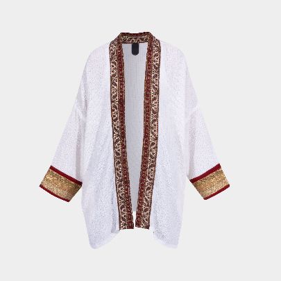 Picture of women's white cotton kimono