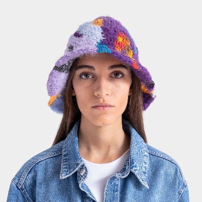 Picture of multicolored lamé hat