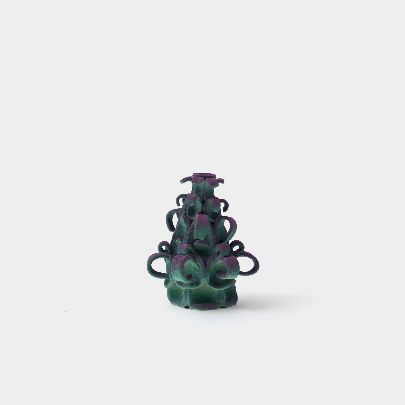 Picture of purple green bewildered flower candlestick