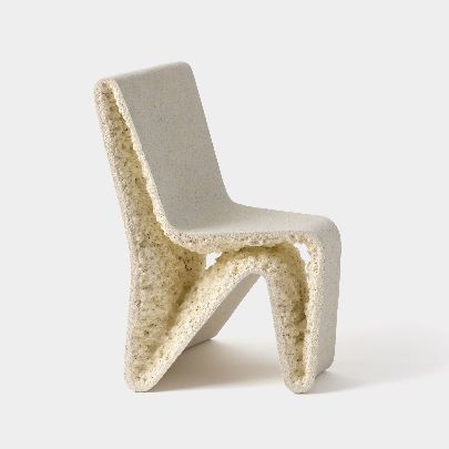 Picture of Sculptural cream Hollow Chair