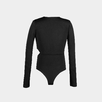 Picture of body suit waist cut black